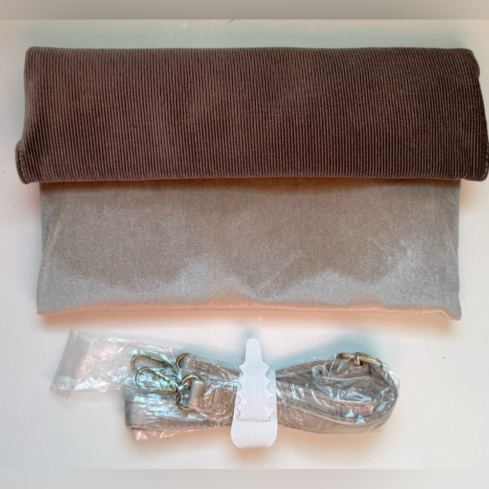 Anthropologie Fold-over Velvet and Corduroy Clutch Shoulder and Crossbody Bag